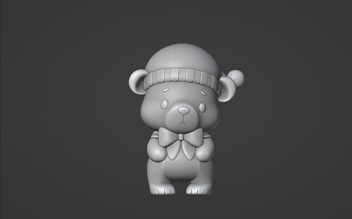 sleepy bear 3D print model_2