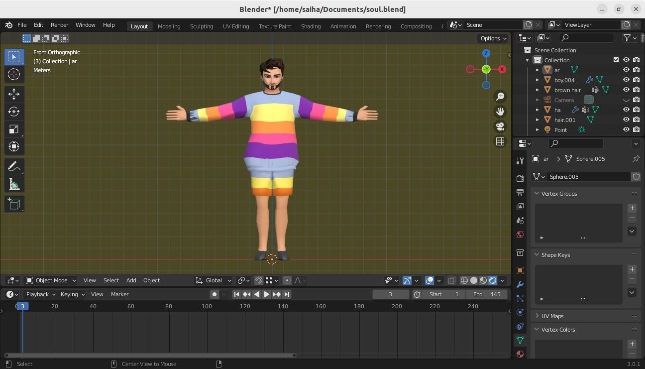 Man Model animated 3D model_1