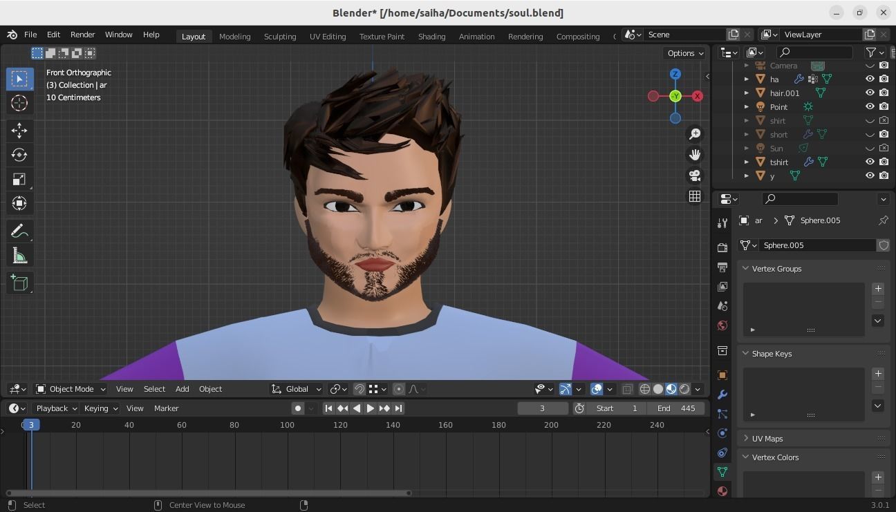 Man Model animated 3D model_7