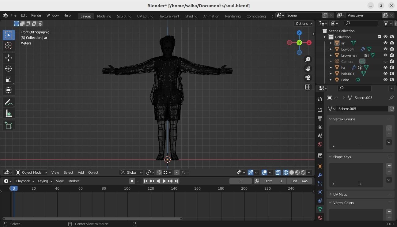 Man Model animated 3D model_3