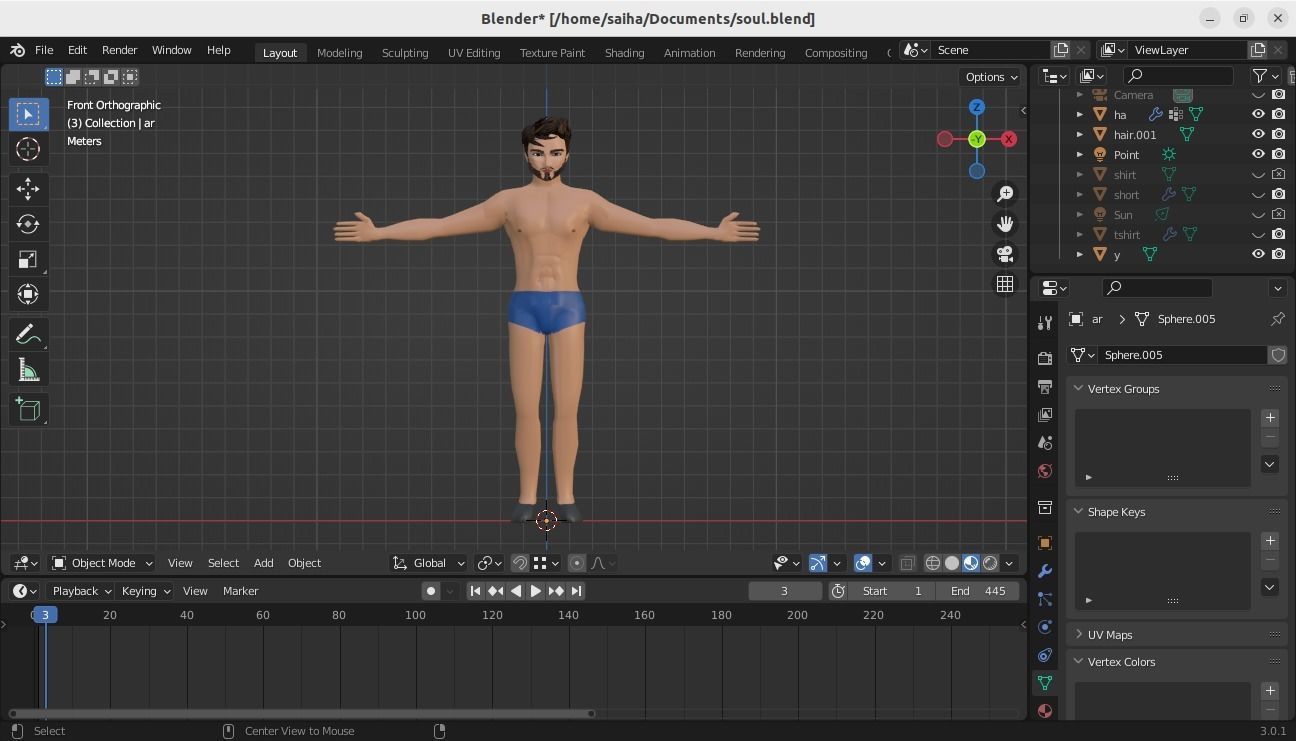 Man Model animated 3D model_5