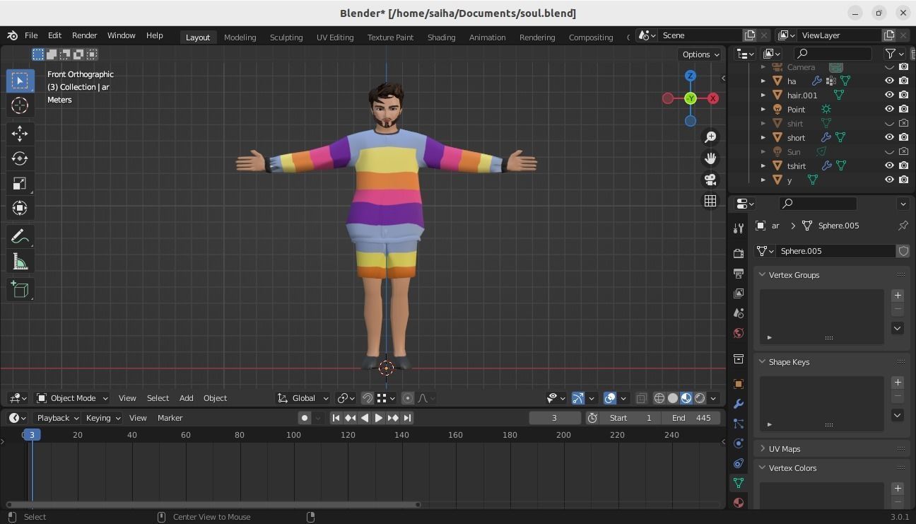 Man Model animated 3D model_4