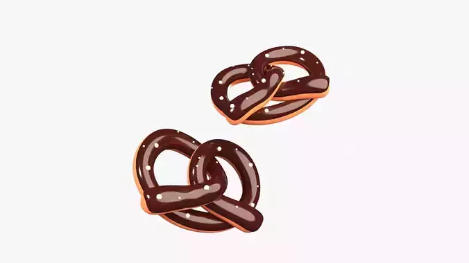 Pretzel 3D Illustration