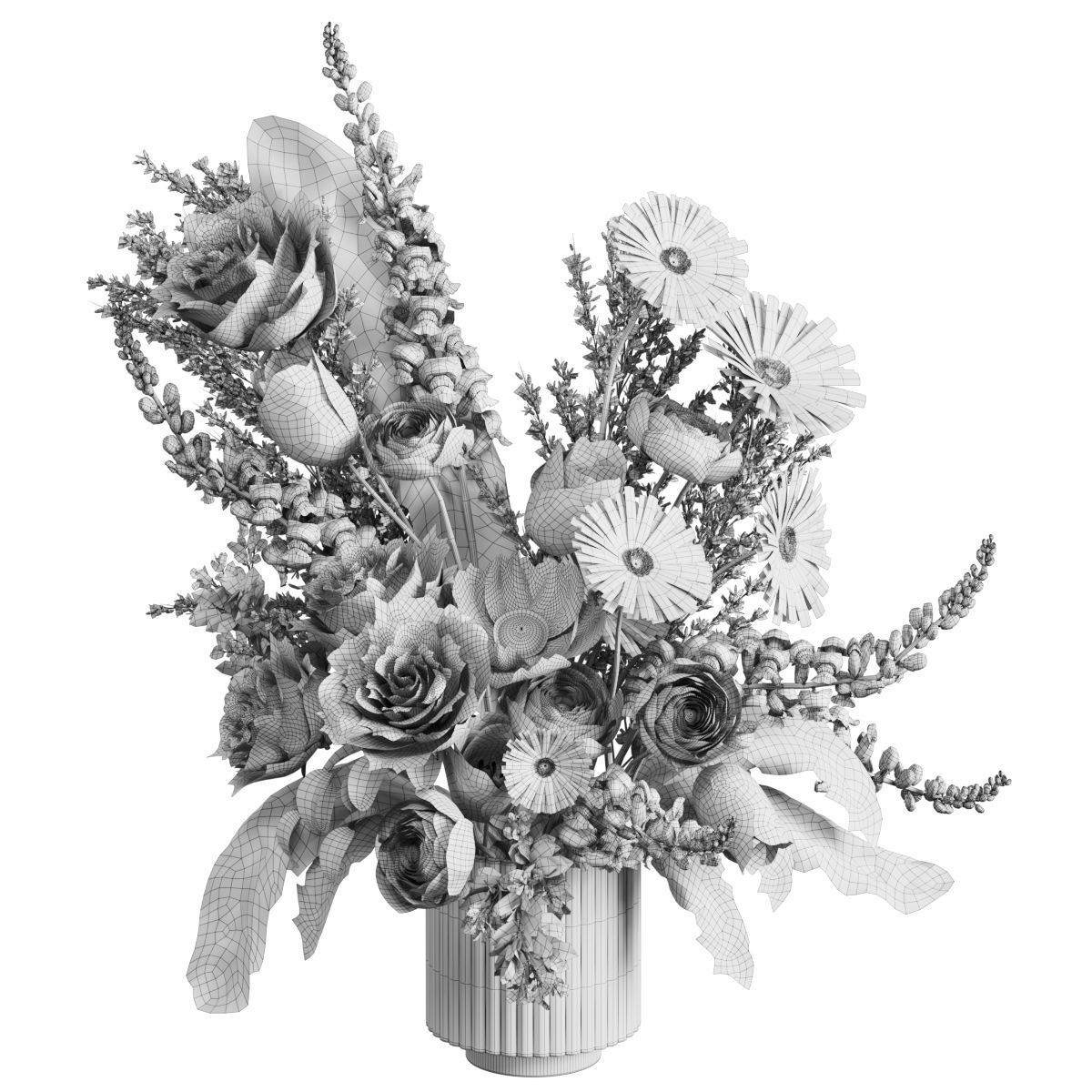 Flower In Vase 22 3D model_2