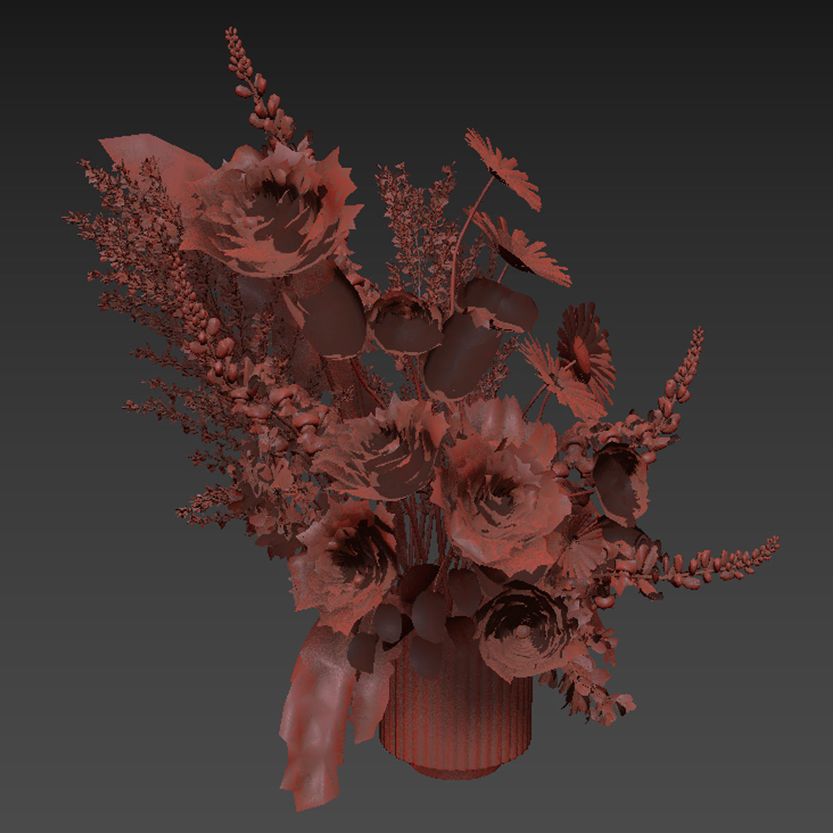 Flower In Vase 22 3D model_4