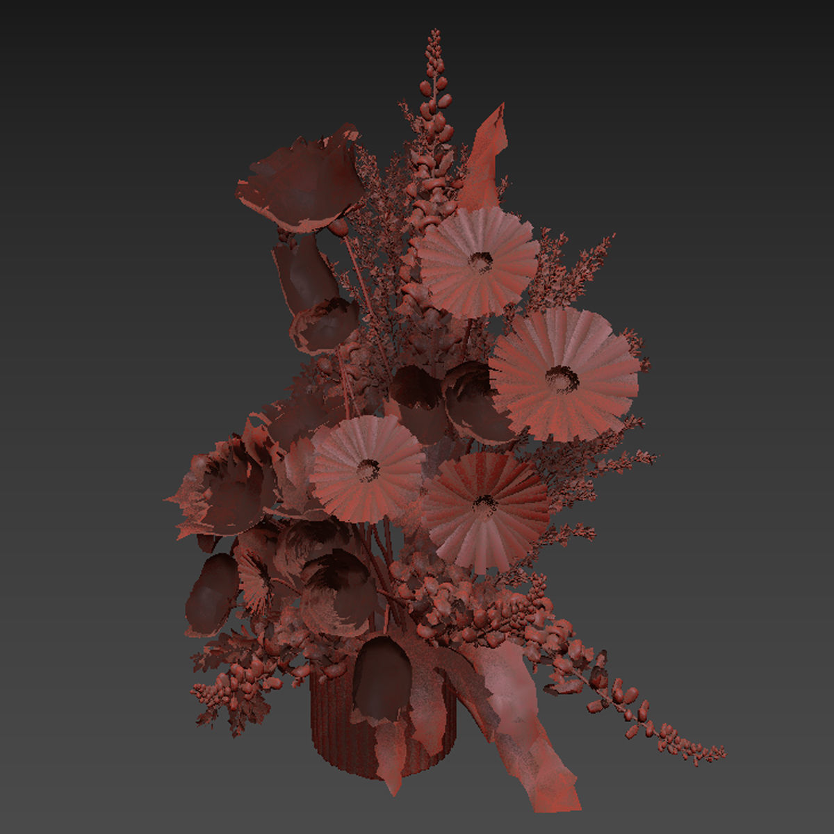 Flower In Vase 22 3D model_3