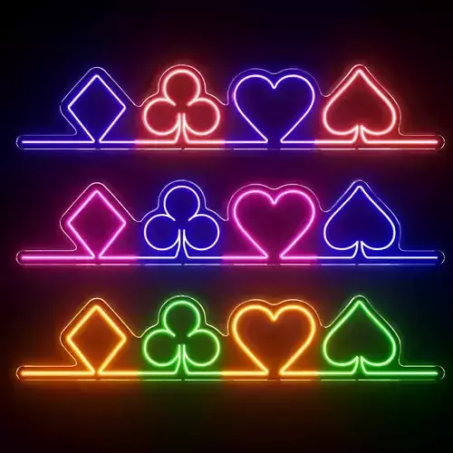 Playing Cards Neon Sign