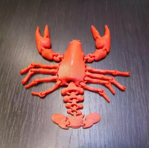 Articulated lobster fidget toy