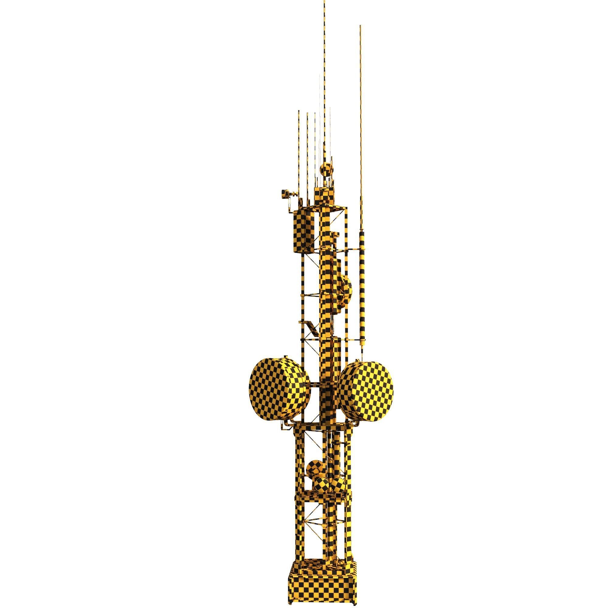 Communication Tower 3D model_6