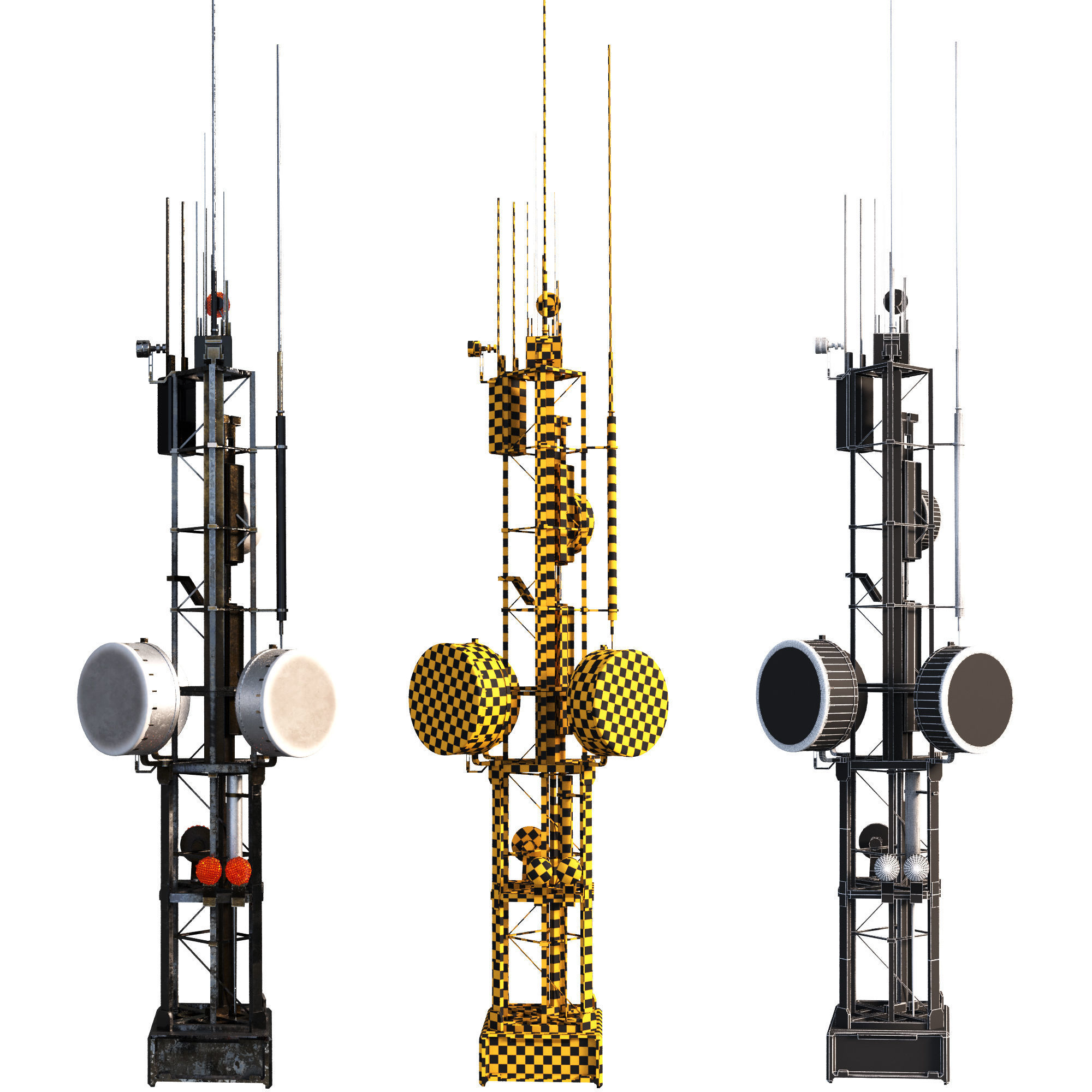 Communication Tower 3D model_3