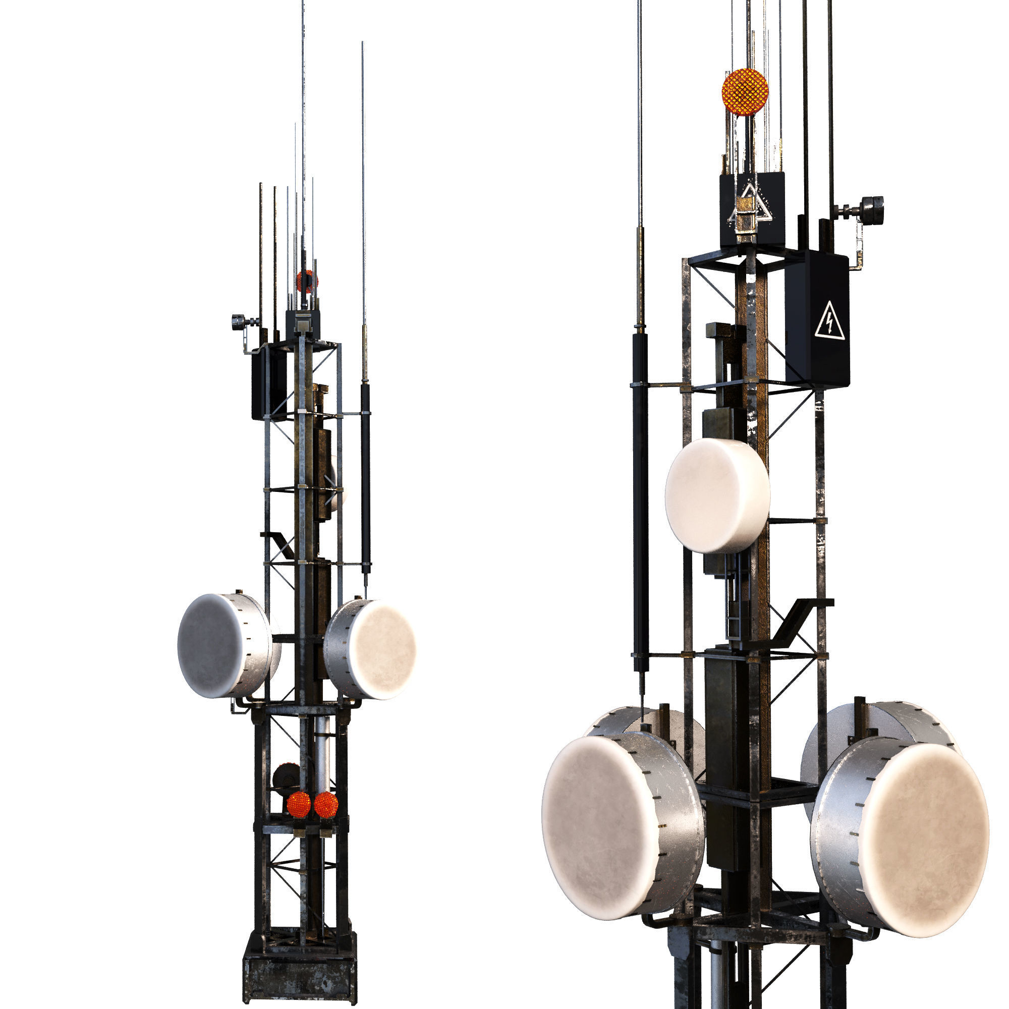 Communication Tower 3D model_4