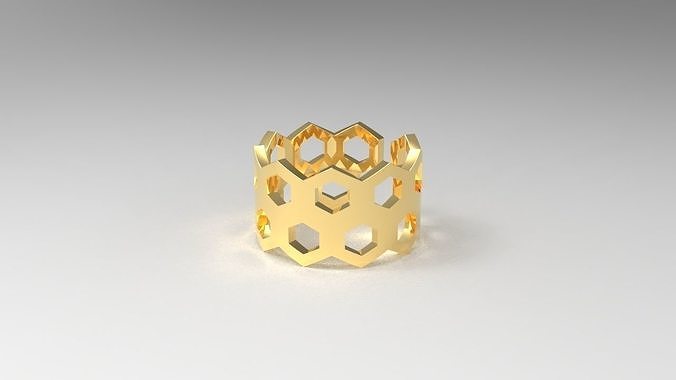 hexagon ring 3D print model