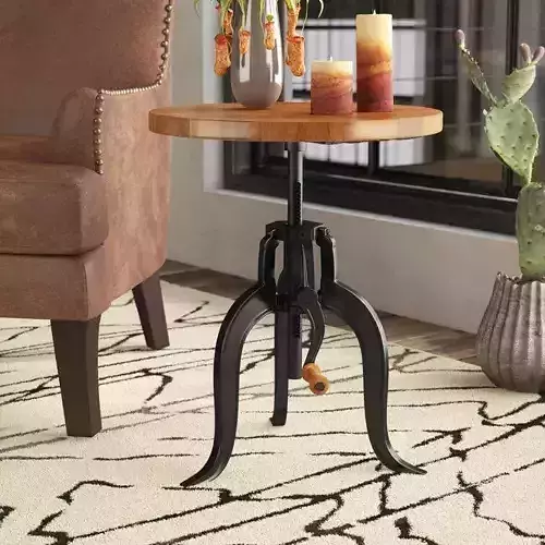 Neche Solid Wood Top End Table