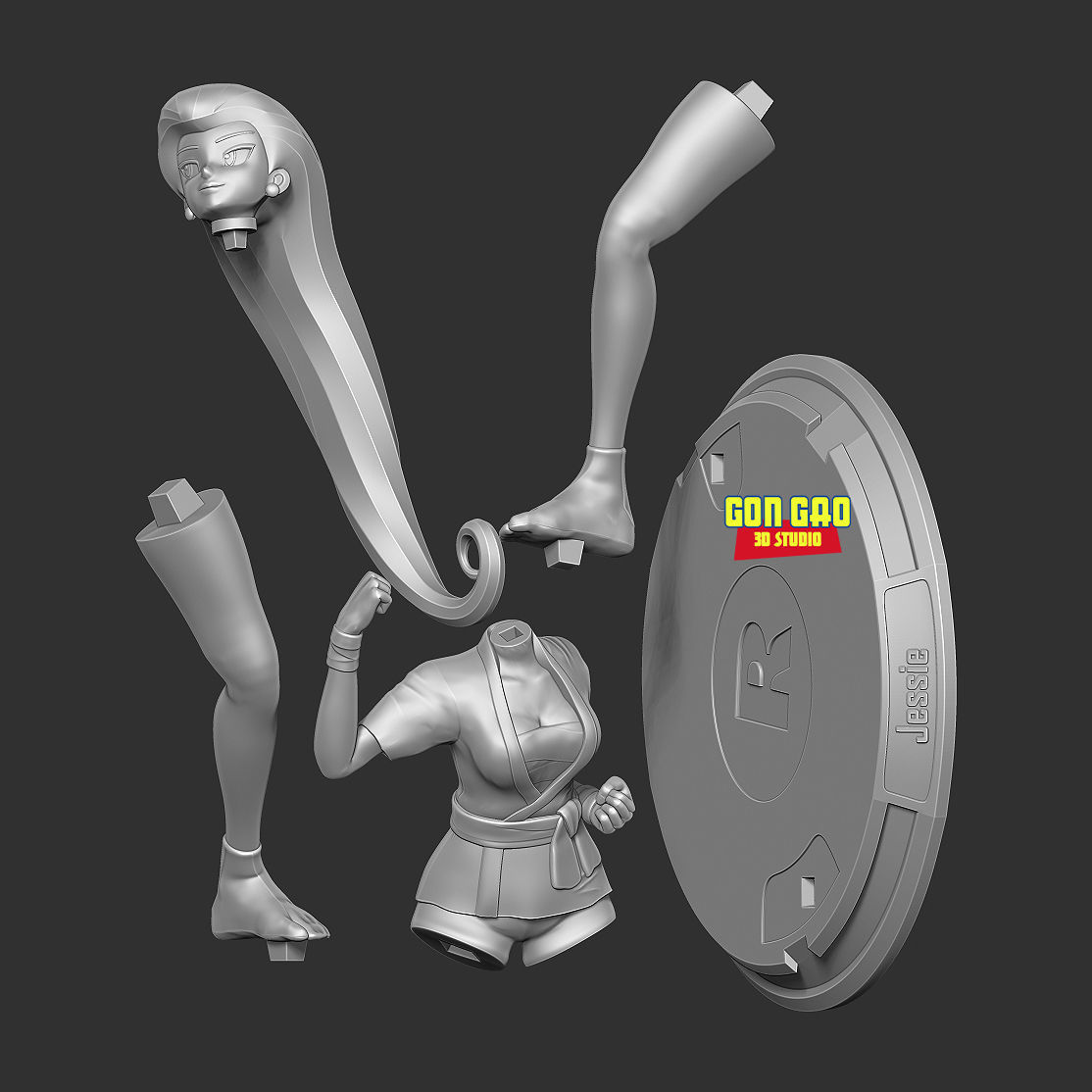 Jessie - Ready to fight 3D print model_2