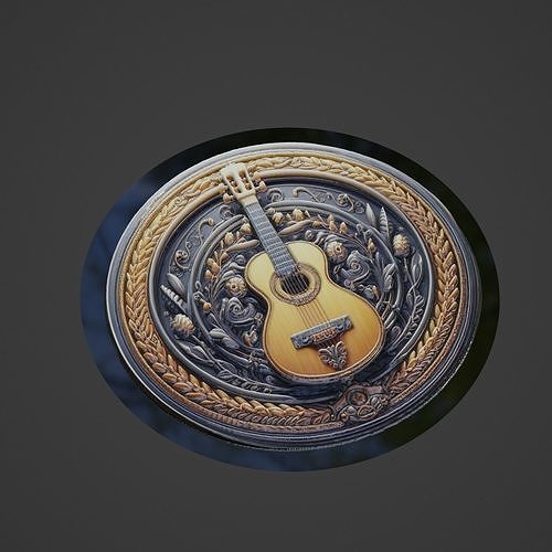 Musical Instrument Medallion 3D print model