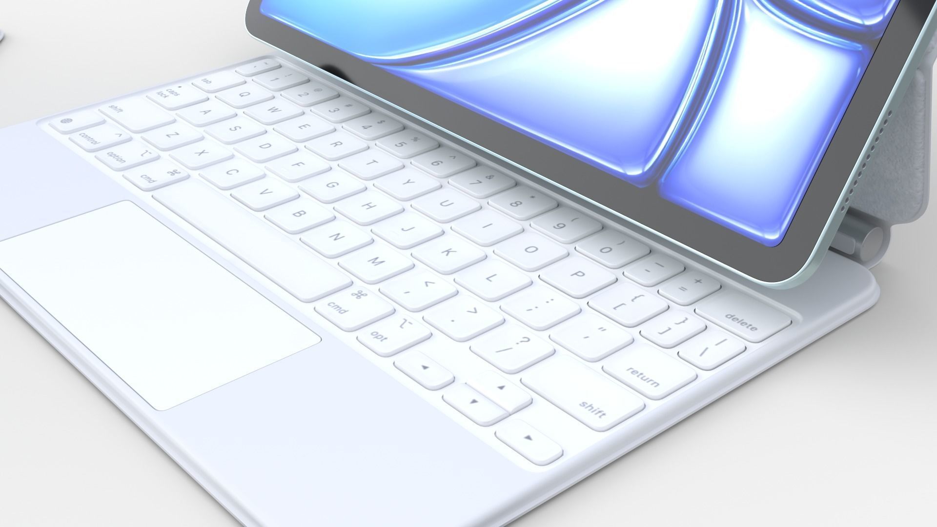 Apple iPad Air 2024 in Blue full Collection  3D model_3