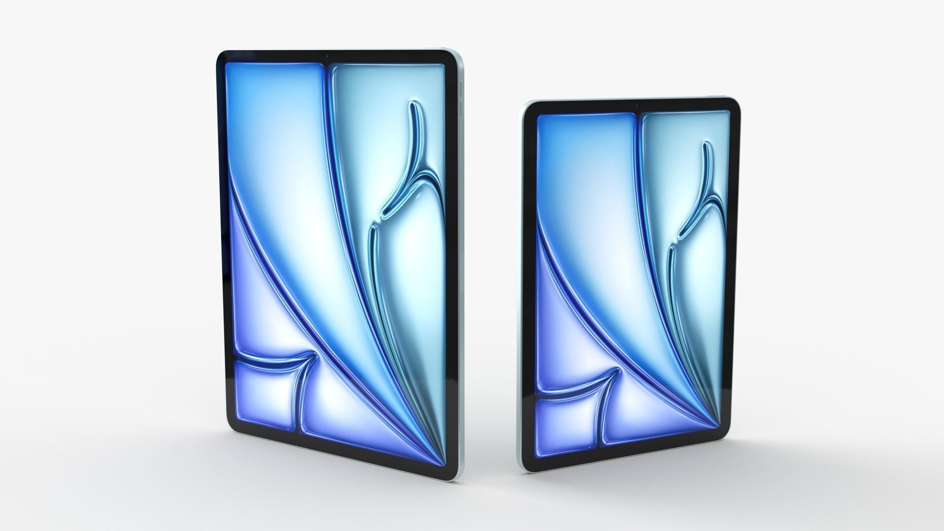 Apple iPad Air 2024 in Blue full Collection  3D model_6