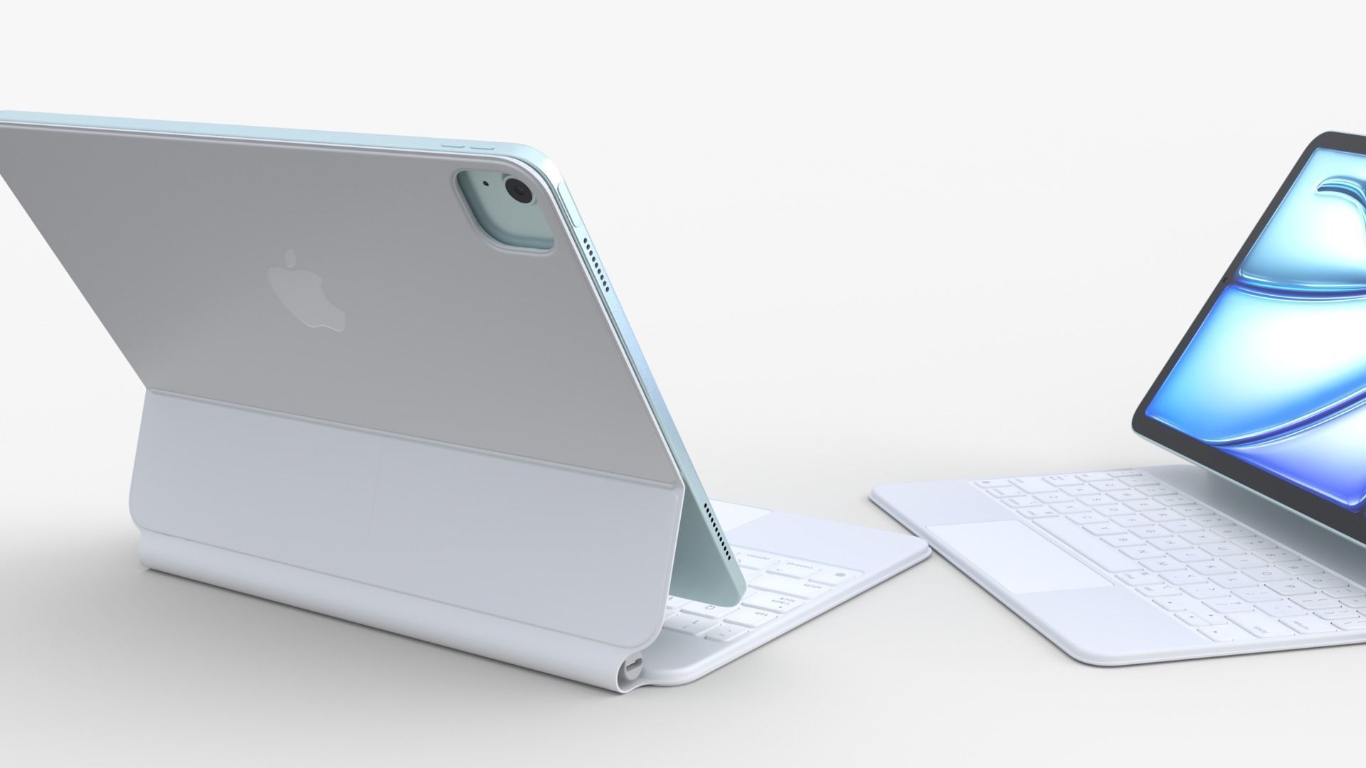 Apple iPad Air 2024 in Blue full Collection  3D model_4