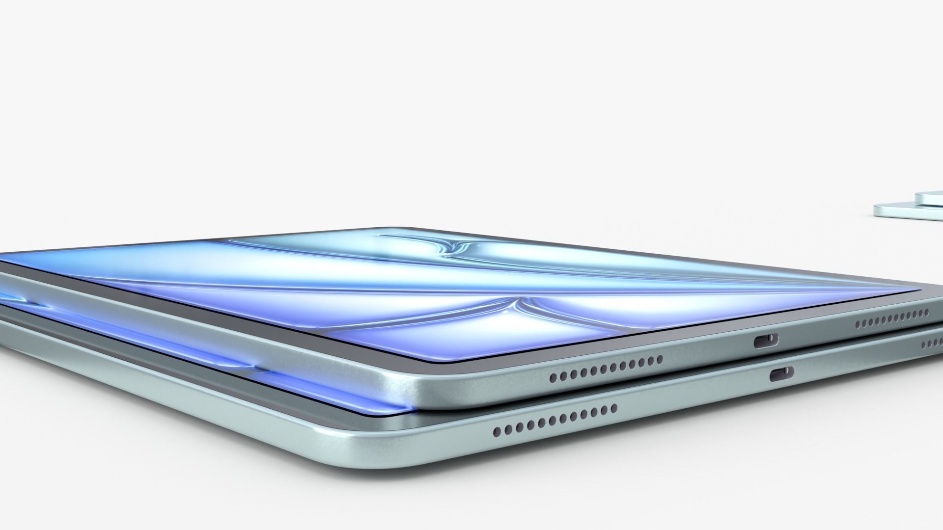 Apple iPad Air 2024 in Blue full Collection  3D model_11