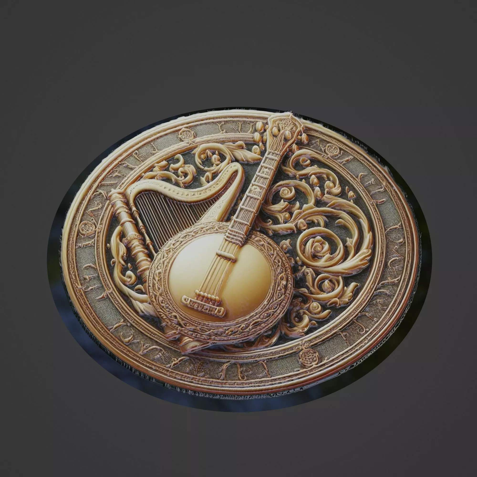 Musical Instrument Medallion 3D print model