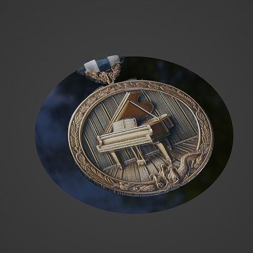 Musical Instrument Medallion 3D print model