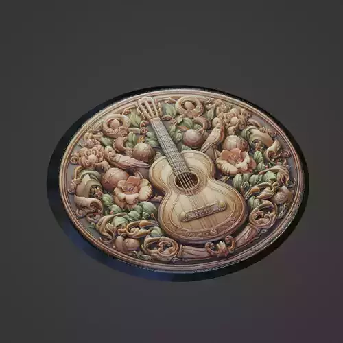 Musical Instrument Medallion 3D print model