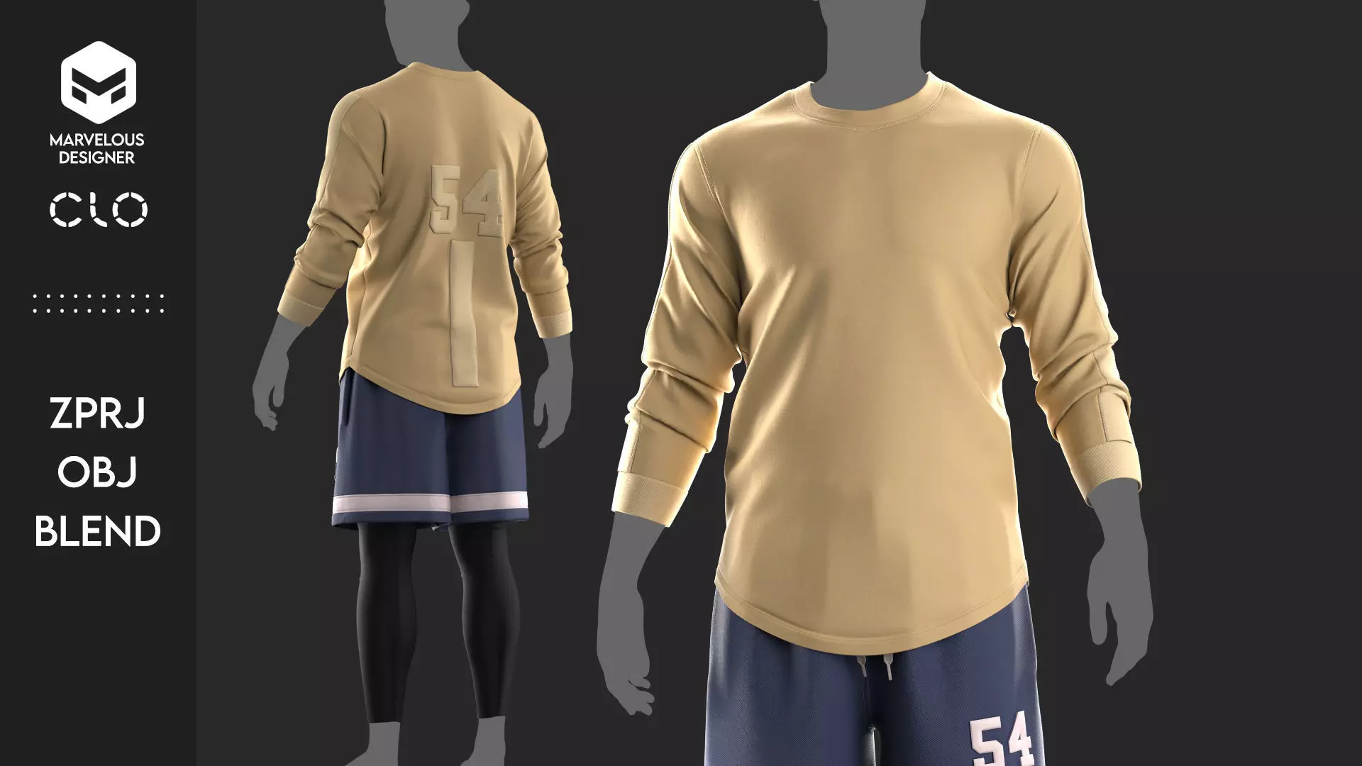 Mens Outfit 33 - Marvelous Designer 3D model | CGTrader