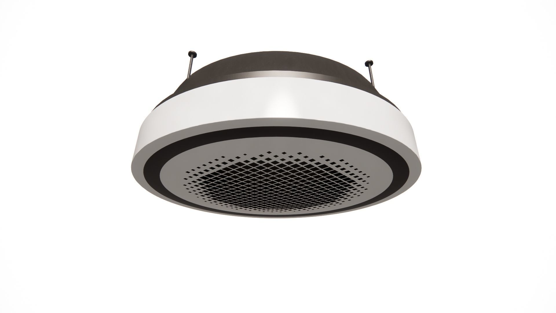 Round Cassete split aircon 3D model_3