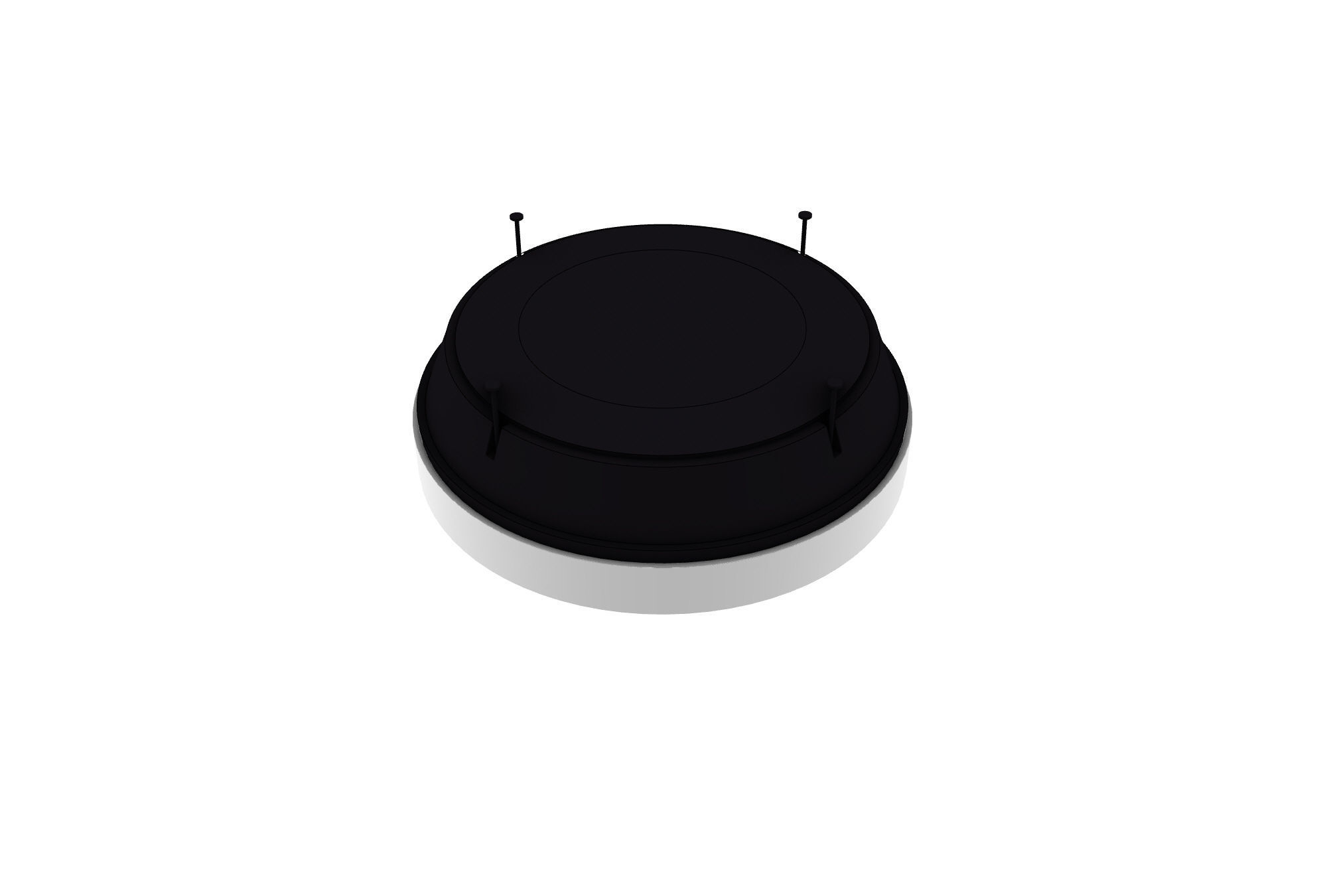 Round Cassete split aircon 3D model_2