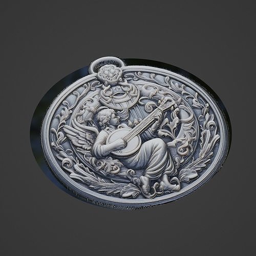 Musical Instrument Medallion 3D print model