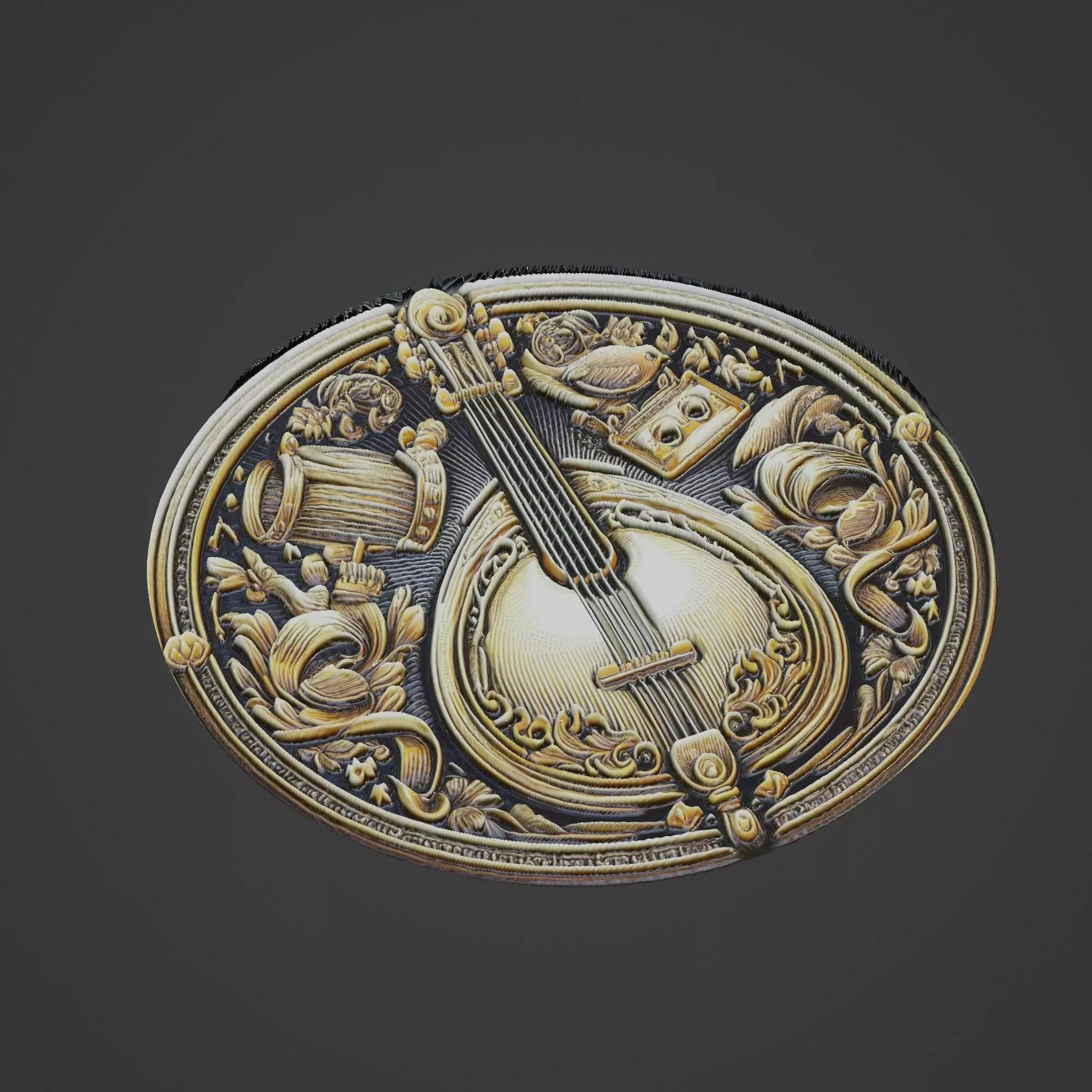 Musical Instrument Medallion 3D print model
