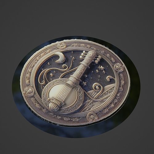 Musical Instrument Medallion 3D print model