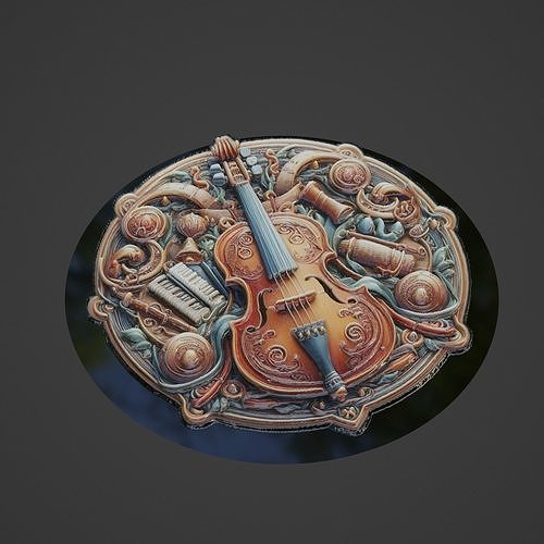 Musical Instrument Medallion 3D print model