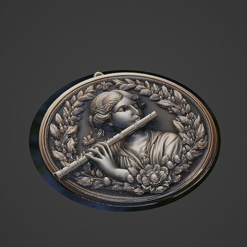 Musical Instrument Medallion 3D print model
