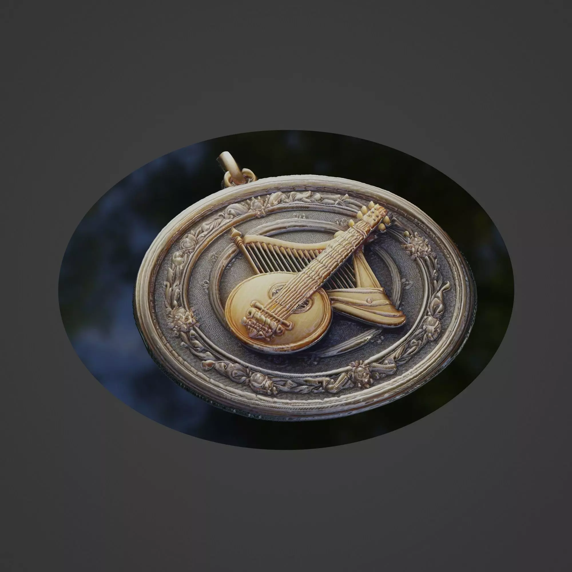 Musical Instrument Medallion 3D print model
