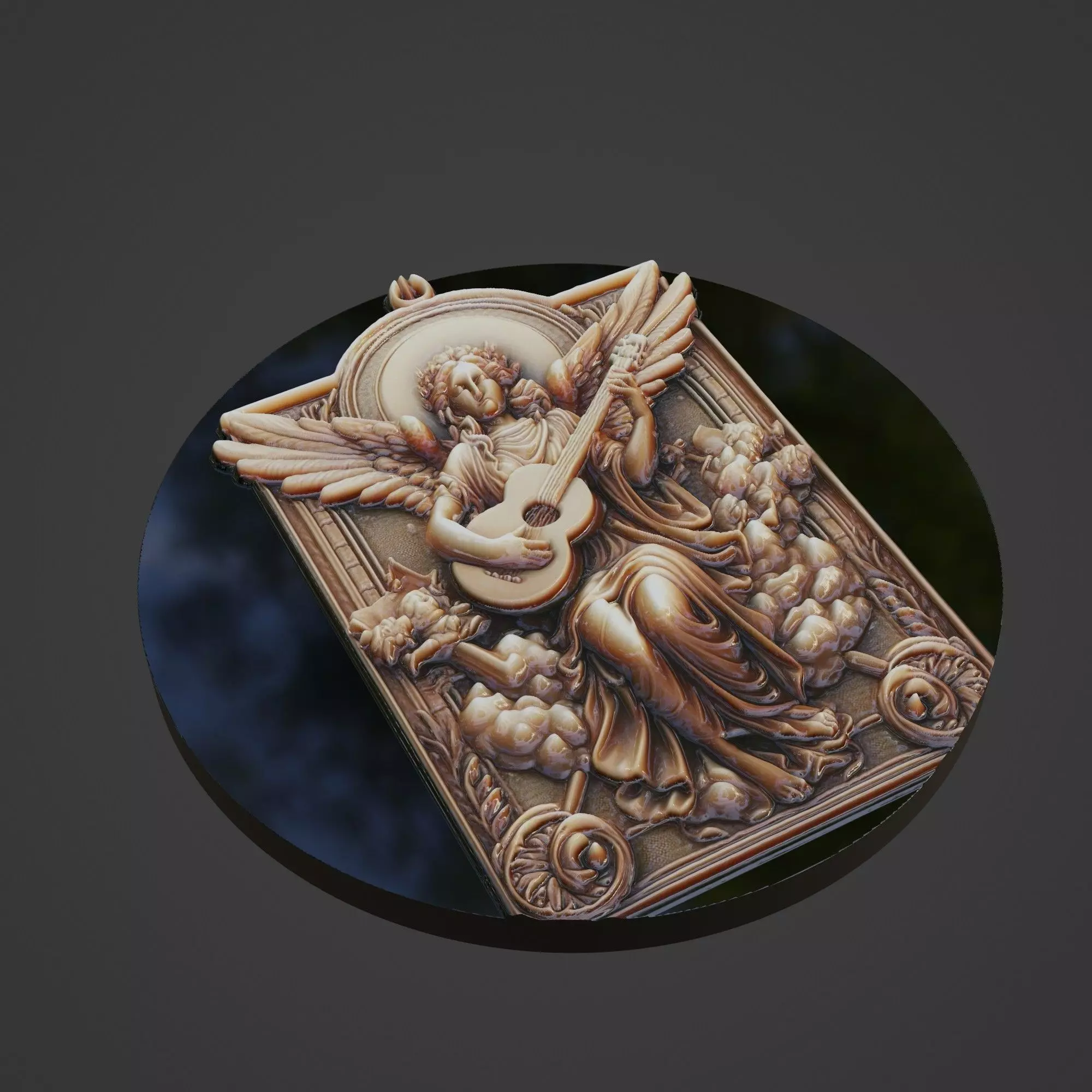 Musical Instrument Medallion 3D print model_0