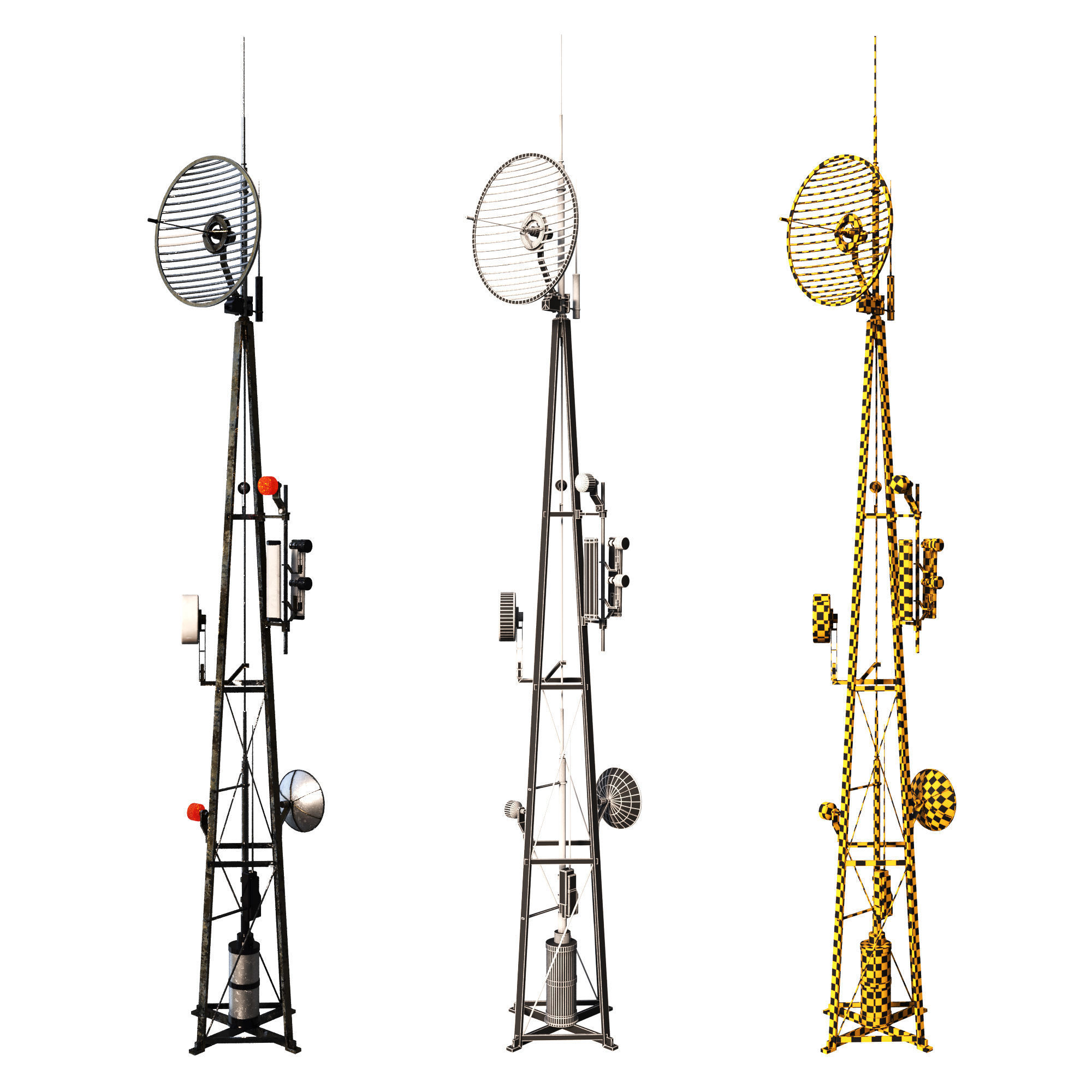 Communication Tower 3D model_2