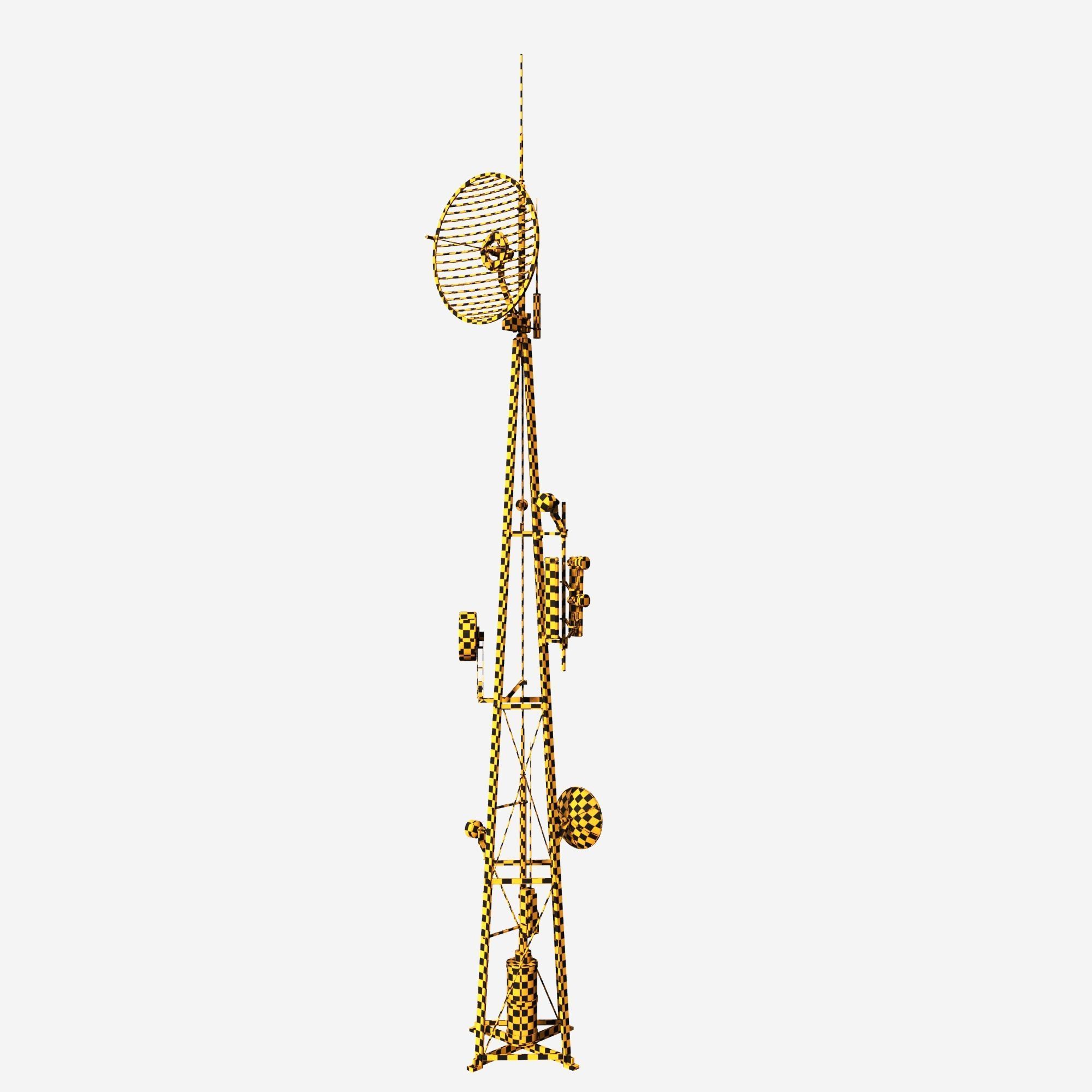 Communication Tower 3D model_5