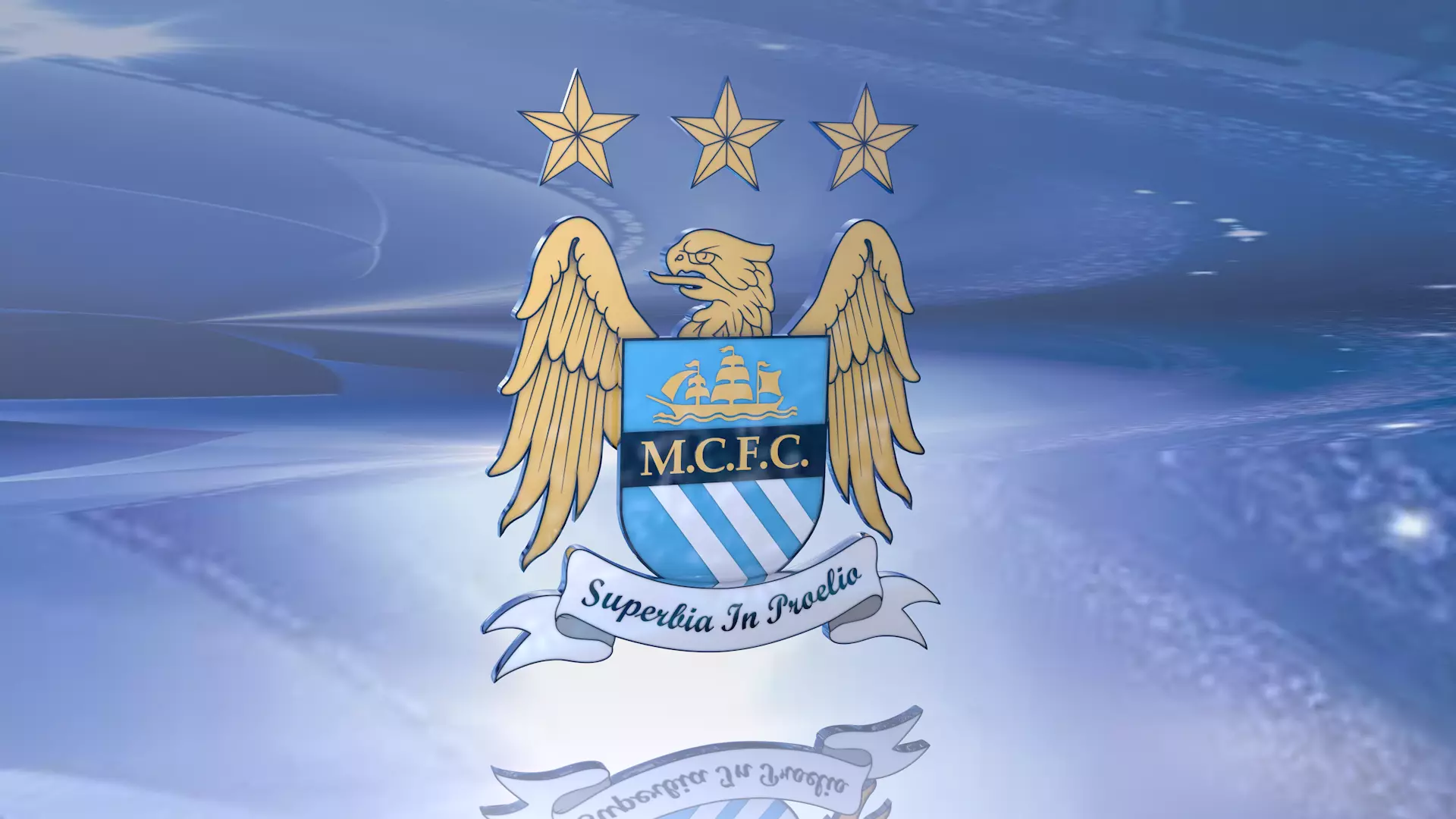 Old Manchester City Shield 3D model_0