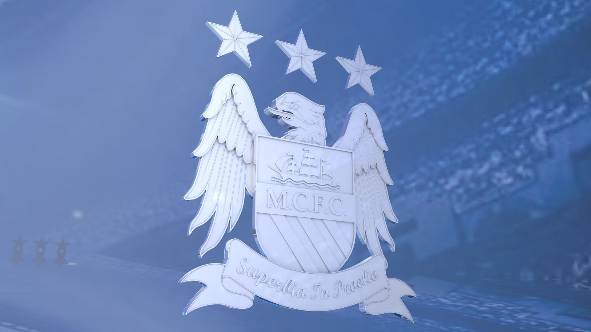 Old Manchester City Shield 3D model_6