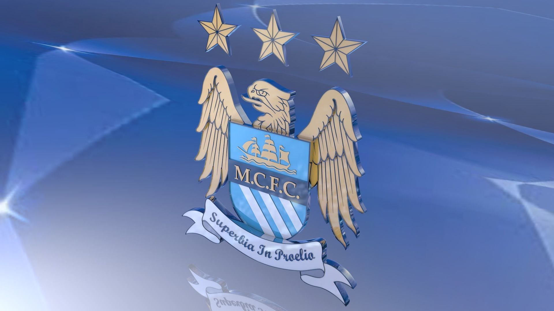 Old Manchester City Shield 3D model_1