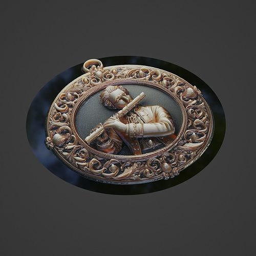 Musical Instrument Medallion 3D print model