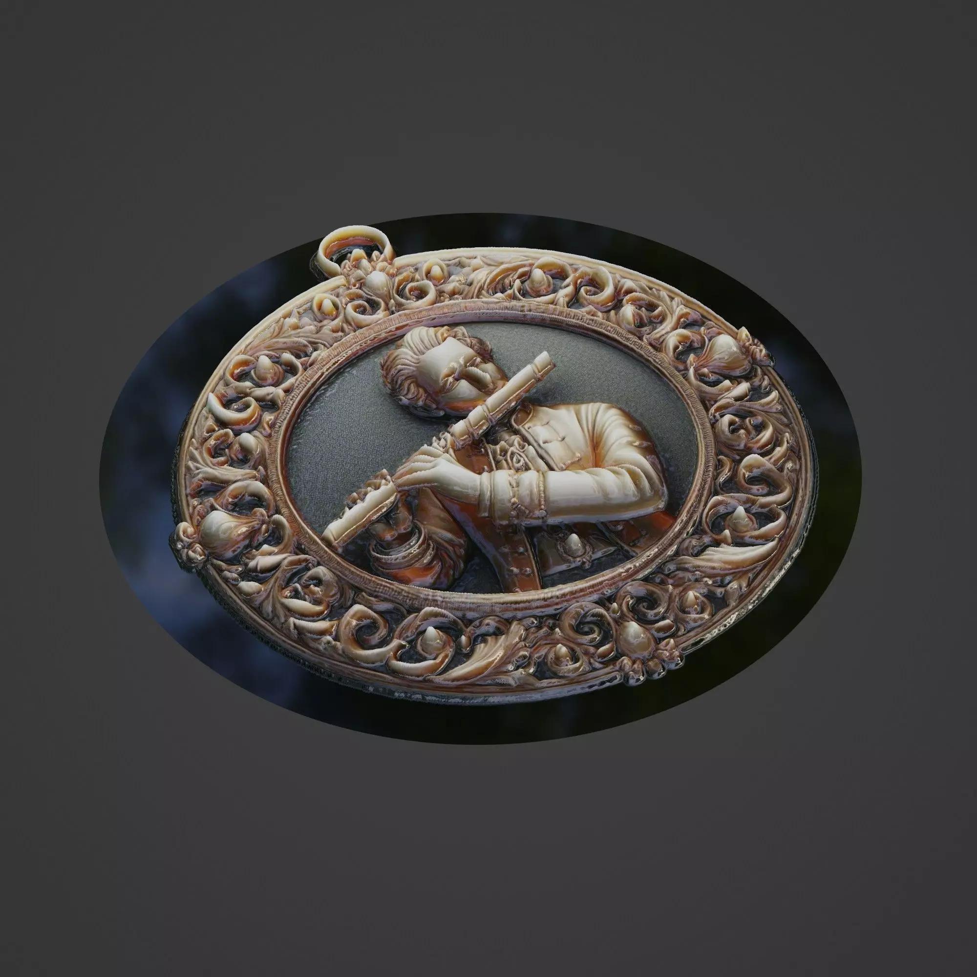 Musical Instrument Medallion 3D print model_0