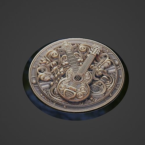 Musical Instrument Medallion 3D print model