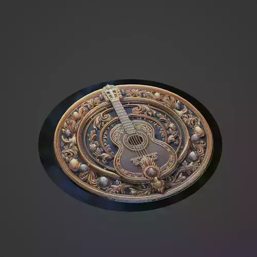 Musical Instrument Medallion 3D print model