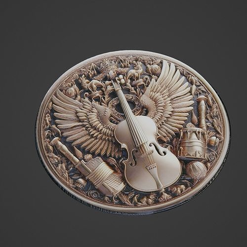 Musical Instrument Medallion 3D print model