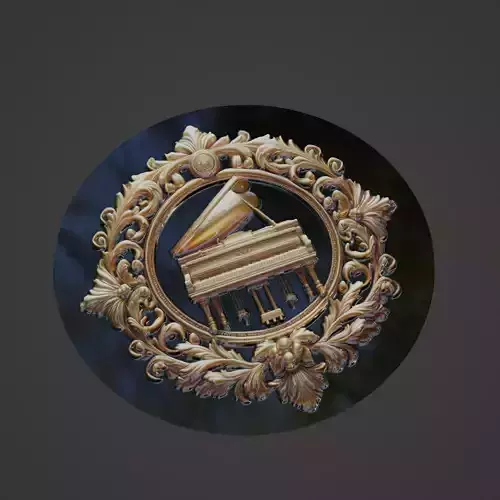 Musical Instrument Medallion 3D print model
