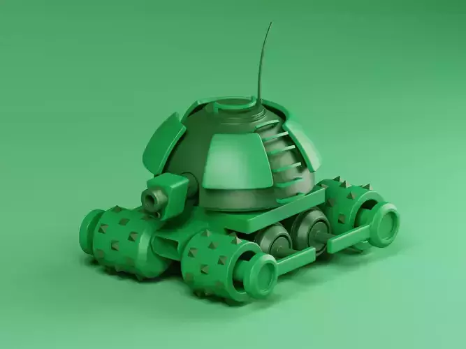 Toy Tank 3D Model Low-poly 3D model