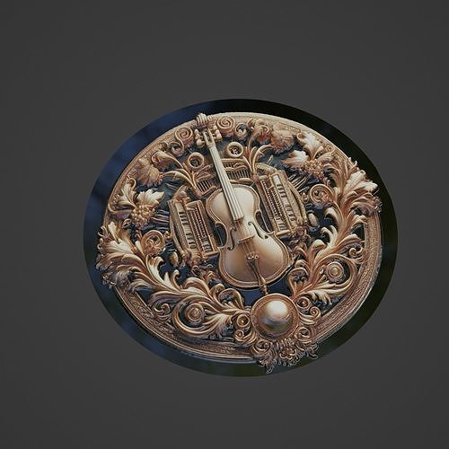Musical Instrument Medallion 3D print model
