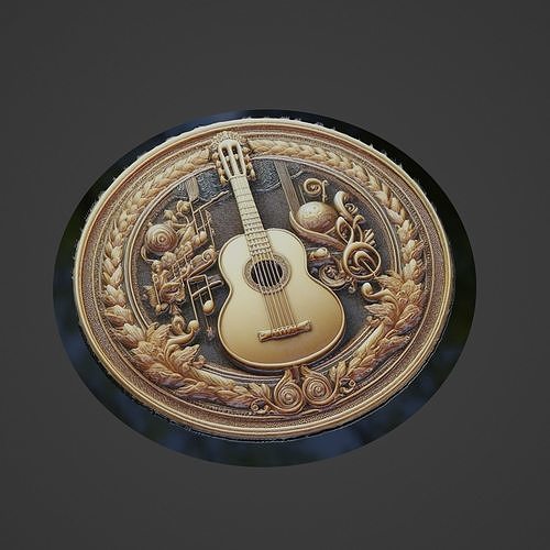 Musical Instrument Medallion 3D print model